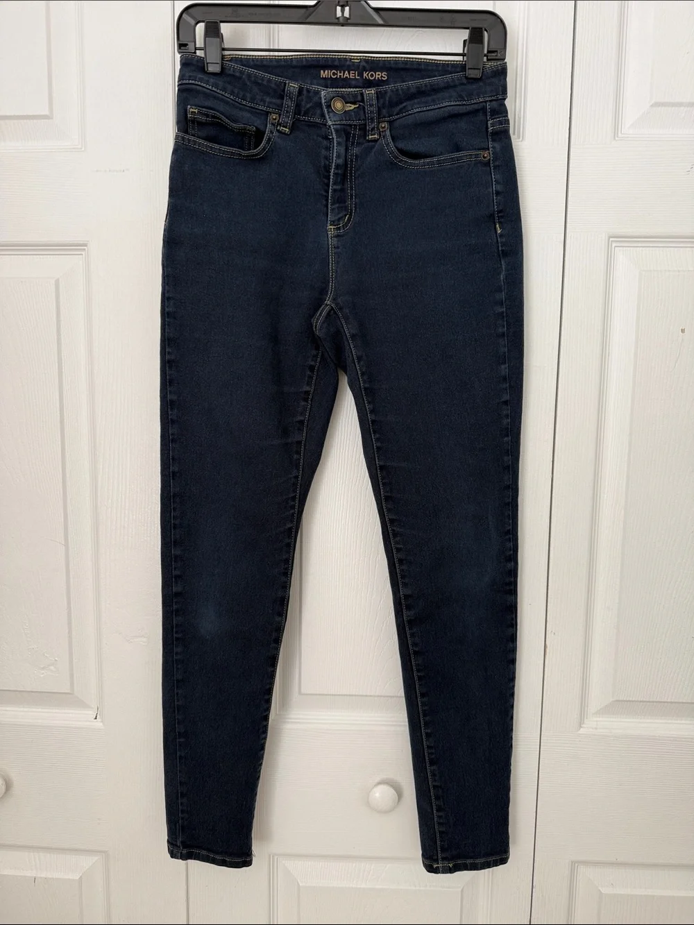 Michael Kors Izzy Skinny Navy Jeans  size 6 dark wash denim casual chic